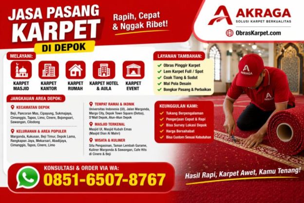 Jasa pasang karpet di depok obras