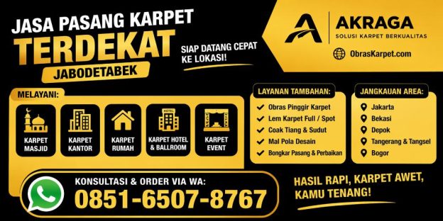 Jasa pasang karpet di terdekat obras