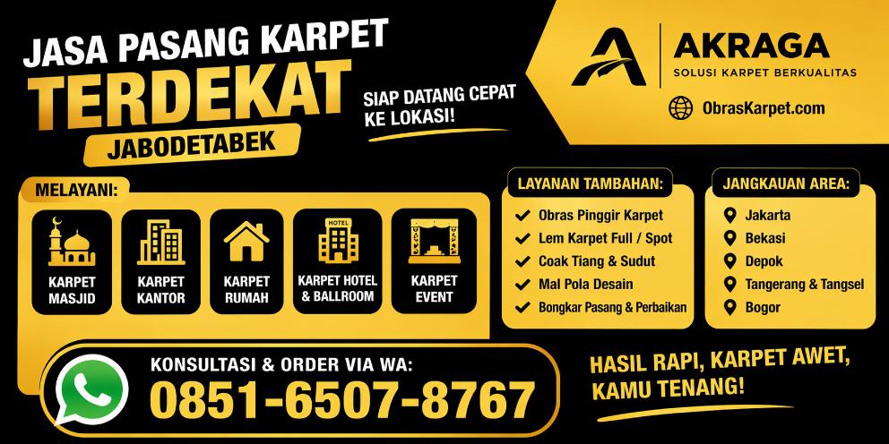 Jasa pasang karpet di terdekat obras
