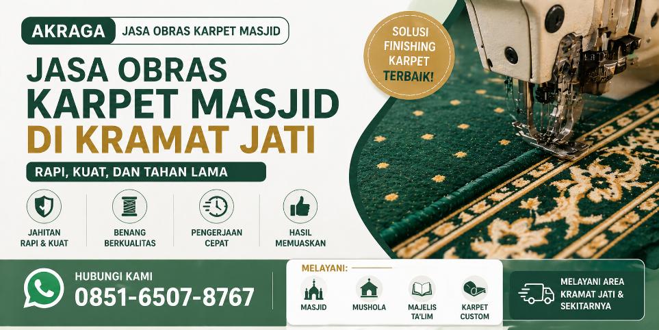 jasa obras karpet masjid di kramatjati