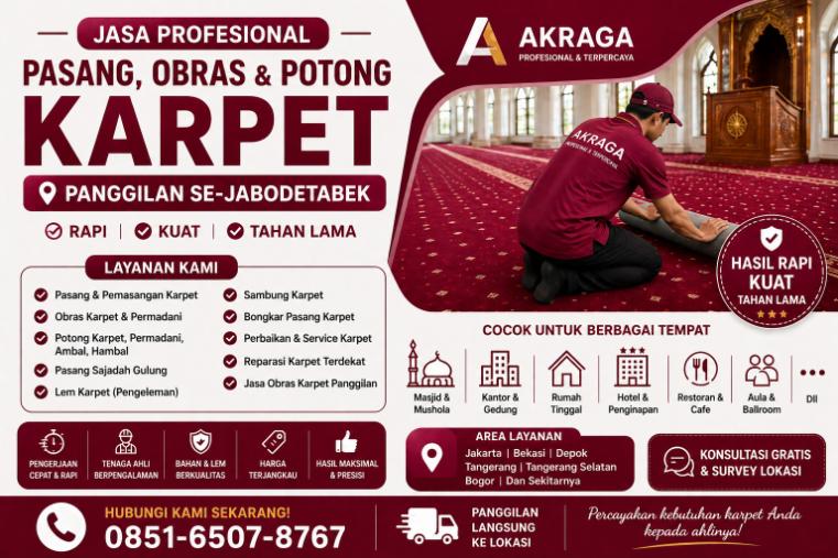 jasa pasang obras karpet panggilan obras