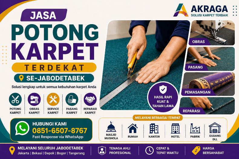 jasa potong karpet terdekat sejabodetabek obras