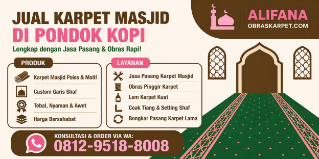 jual karpet masjid di pondok kopi obras