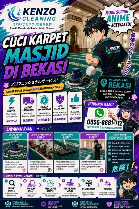 Jasa Cuci Karpet Masjid di Bekasi obras