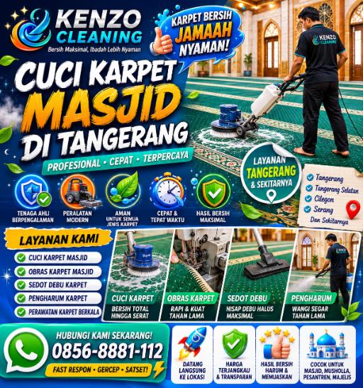 Jasa Cuci Karpet Masjid di Tangerang obras