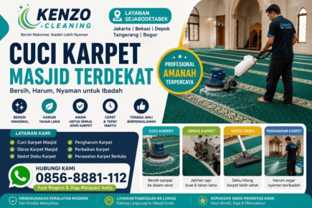 Jasa Cuci Karpet Masjid di terdekat sejabodetabek obras
