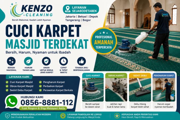 Jasa Cuci Karpet Masjid di terdekat sejabodetabek obras