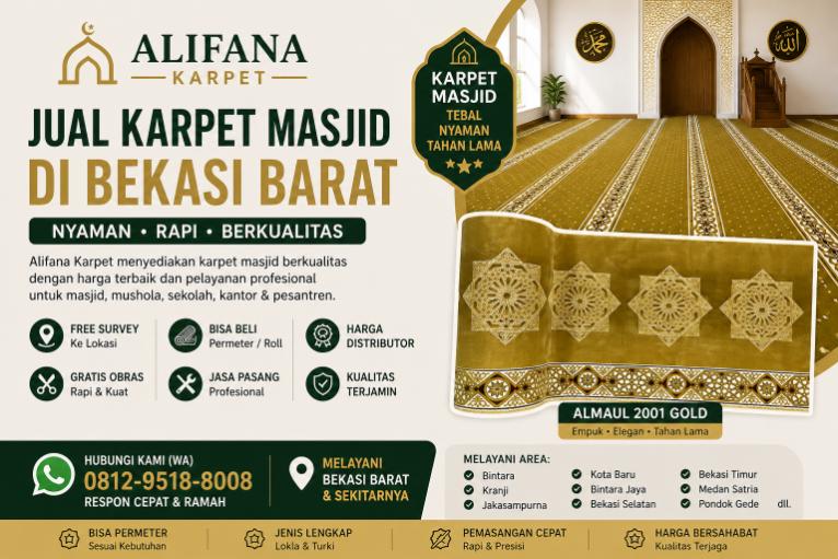Jual Karpet Masjid Bekasi Barat obras